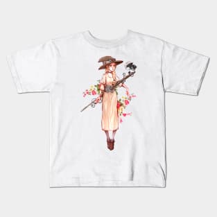 White flower witch Kids T-Shirt